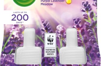 Air Wick Plug in Diffuser Twin Refill, Purple Lavender Meadow, Pack 2 x 19ml, Long Lasting Fragrance, Lasts up to 200 days, Plug in Air freshener