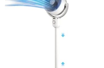 Airmate Adjustable Height Air Circulation Fan with 3 Blades, Portable