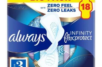 Always Infinity Pads Night (Size 3) Sanitary Towels with Wings 18 Pads