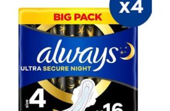 Always Ultra Sanitary Towels Secure Night (Size 4) Wings X16 Pads X4 Bundle