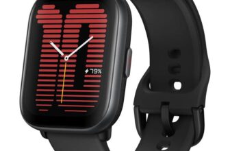 Amazfit Active 42mm Smart Watch with AI Fitness Exercise Coach, GPS, Bluetooth Calling, Music Storage, 14 Day Battery, AMOLED Display