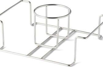 Amazon Basics Beer Can Chicken Holder, Silver (BBQ Rack)