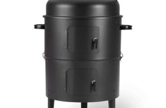 Amazon Basics Outdoor Smoker, 1-Pack, 40.6 cm, Black