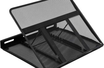 Amazon Basics Ventilated Adjustable Ergonomic Laptop Stand, 33 x 28.7 x 18.5 cm, Black
