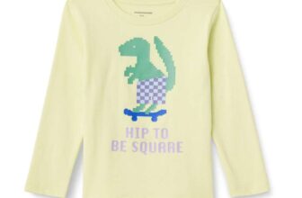 Amazon Essentials Boys Long-Sleeve T-Shirts (6-7 years)