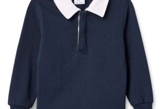 Amazon Essentials Boys Rugby Polo Shirt 100% Cotton Size 8 Years