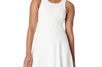 Amazon Essentials Girls Active FormFlex Buttery Soft Tank Tennis Dress with Built-in Bodysuit 6-7 Years
