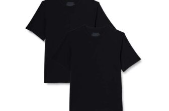 Amazon Essentials Mens Short Sleeve Super Soft Modal 2 pack Black size M