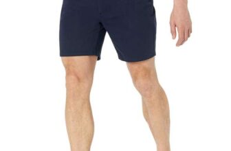 Amazon Essentials Mens Slim Fit 7 Stretch Jean Shorts – Blue Size 36W