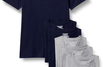 Amazon Essentials Mens Slim-Fit Cotton Crew Neck – Pack of 6 – Size XL