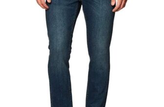 Amazon Essentials Mens Slim-Fit Jeans Discontinued Colours, Dark Wash – 31W / 30L