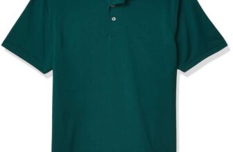 Amazon Essentials Mens Slim-Fit Quick-Dry Golf Polo Shirt – Green – Size L