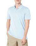 Amazon Essentials Mens Slim-Fit Quick-Dry Golf Polo Shirt Mens, Light Blue, Size Small