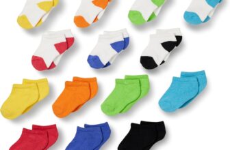 Amazon Essentials Unisex Kids Cotton Low-Cut Cushioned Sock