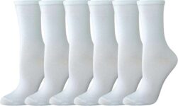 Amazon Essentials Womens Crew Socks, Cotton 3-7