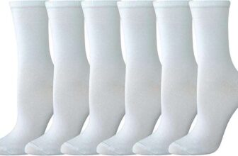 Amazon Essentials Womens Crew Socks, Cotton 3-7