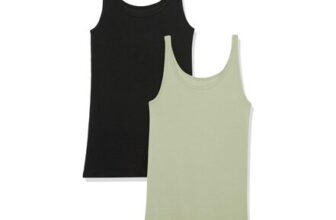 Amazon Essentials Womens Slim-Fit Tank Top, Pack of 2, XS