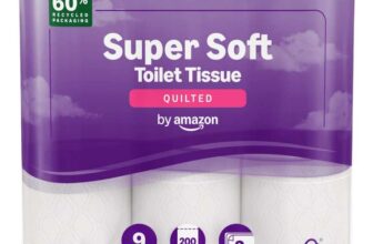 Amazon Super Soft Toilet Tissue, 3-ply, 9 Rolls, 200 Sheets per Roll – £3.48 / £3.29 S&S