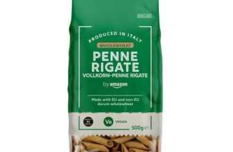 Amazon Wholegrain Penne Rigate, 500g (£0.54 w/ max S&S voucher)