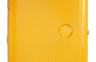 American Tourister Soundbox – Hard Shell Suitcase 77 cm Large – Golden Yellow