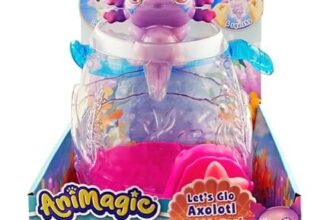 Animagic Lets Glo Axolotl Bubble Reef Aquarium Portable, Interactive