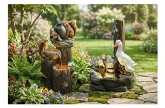 Animal Family Water Fountain