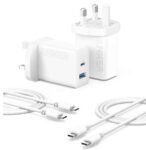 Anker USB C Plug 2-Pack 20W Dual Port Fast Charger Plug (2-Pack Cables Included) With code Sold BY Anker