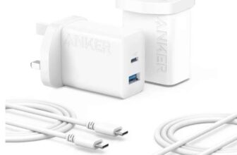 Anker USB C Plug 2-Pack 20W Dual Port Fast Charger Plug (2-Pack Cables Included) With code Sold BY Anker