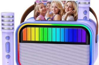 Ankuka Karaoke Machine for Kids Adults, Kids Toys for 3-12 Years Old Girls Birthday Presents, Portable Bluetooth Karaoke Speaker with 2 Microphones Gifts for Girls Party Christmas Xmas (Purple)