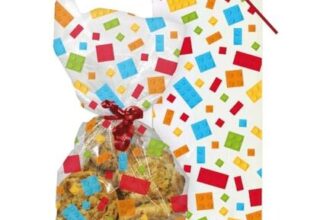 Anniversary House 40 Building Blocks Party Bags with Twist Ties