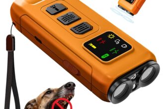 Anti Barking Device for Dogs,Ultrasonic Dog Sound Deterrent, Dog Training Device to Help Reduce Barking 50ft Range, Dual Frequency Modes, Available Outdoor & Indoor