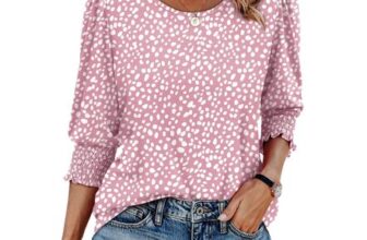 Aokosor Womens 3/4 Sleeve Top