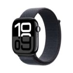 Apple Watch Series 10 GPS Cellular, 46mm Aluminium Case with Sport Loop Silver or Jet Black Auto Discount At Checkout
