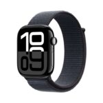 Apple Watch Series 10 GPS Cellular, 46mm Black Aluminium Case with Black Sport Loop