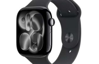 AppleWatch Series 11 GPS, 46mm, Aluminium Case, Sport Band, Jet Black W/Code