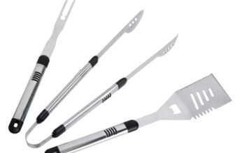 Argos Home HM 3 Piece Stainless Steel Extra Long BBQ Tool Set. Free C&C