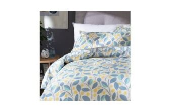 Argos Home Scandi Floral Sky Blue &Yellow Bedding Set-Single
