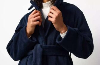 Argos Navy Belted Wrap Coat – Free C&C