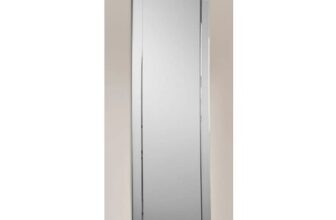 Aripa Clear Rectangular Art Deco Style Frameless Mirror