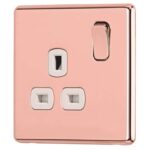 Arlec 13A 1-Gang SP Switched Socket Rose Gold with White Inserts (755RU),£ 4 .00 Inc Vat Was £8.00
