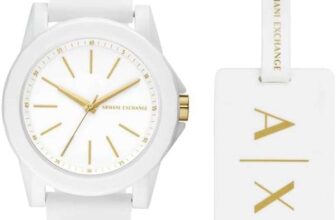 Armani Exchange Watch – Quartz Movement and 40mm – White & Gold