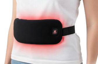 Aroma Season Electric Menstrual Heating Pad for Period Pain Relief, 3000mAh Rechargeable Heated Belt for Cramps, Cordless Heated Warmer with 3 Temperature Modes, Gifts for Women Girls Her (Black)