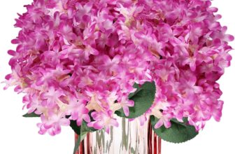 Artificial Flowers Purple Faux Flower – Centerpieces for Tables 180 Pcs Floral Arrangement Simulation Bouquet Wedding Center for Valentines Day Home Decor 1107