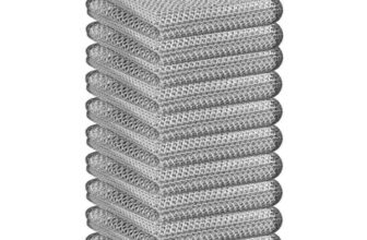 Arvoni 10 Pcs Double-Layer Wire Dishcloths 2020cm Reusable Silver Mesh