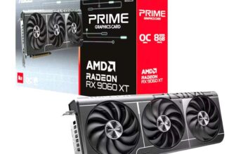 Asus Radeon RX 9060 XT Prime OC 8GB GDDR6 PCI-Express Graphics Card W/Code