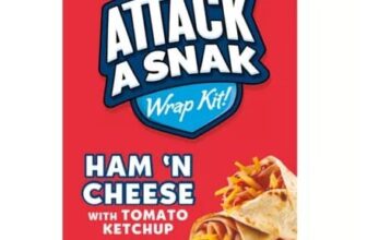 Attack a Snak Ham N Cheese Wrap Kit with Tomato Ketchup 86g