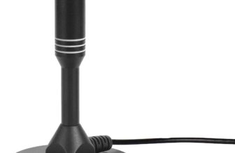 August DTA240B Indoor/Outdoor TV Aerial High Gain Portable Freeview HD Digital Antenna with Magnetic Base for TV Tuners, DVB-T/T2 TVs & Set Top Boxes, for Car/Truck/Caravan, Home & Camping Black