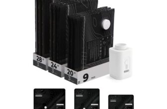 BAGSMART Travel Vacuum Storage Bags with Pump