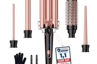 BESTOPE 5-in-1 Curling Iron Set with Interchangeable Ceramic Irons