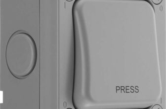 BG Electrical Outdoor Retractive Single Wall Press Switch with LED Indicator